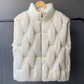 Vests Black Padded Loose Puffer Jacket — back view