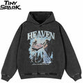 Way Black Graphic Oversized Hoodie — front view