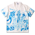 Print Graphic Oversized Shirt — fabric close-up