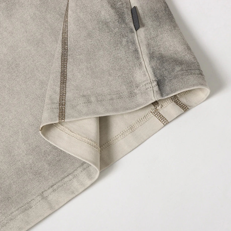 Y2K Vintage Washed Oversized T-Shirt — fabric close-up