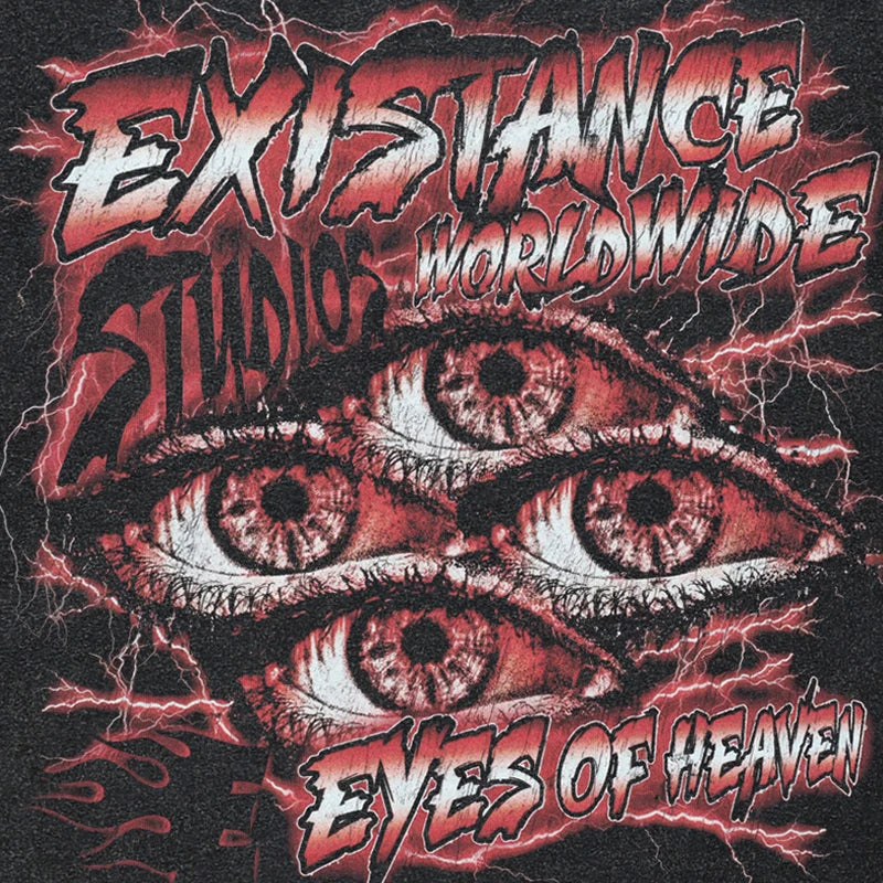 Retro Black Eyes Washed T-Shirt — front view