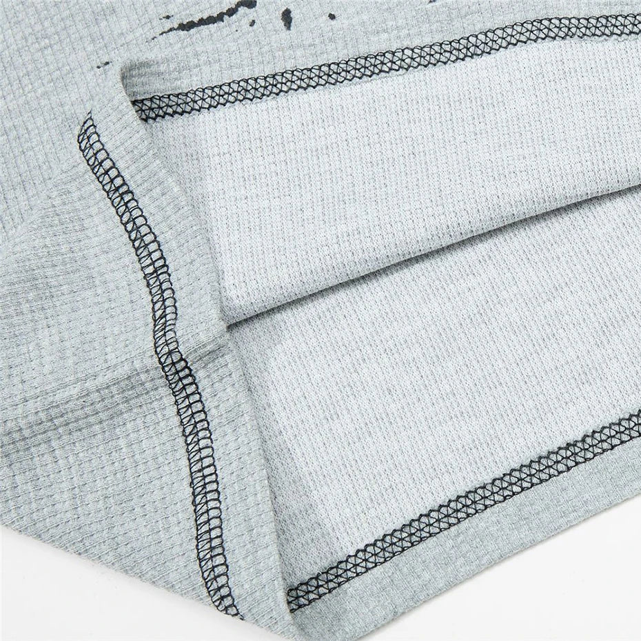 Gray Vintage Graphic Oversized T-Shirt — fit shot