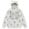 Y2K Skeleton Star Graphic Oversized Hoodie — styling shot