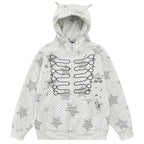 Y2K Skeleton Star Graphic Oversized Hoodie — styling shot