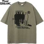 Black Lonely Shadow Graphic T-Shirt — front view