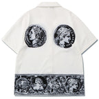 Vintage Graphic Loose Shirt — front view