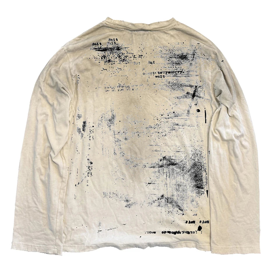 Y2K Anime Graphic Oversized Long Sleeve Tee — front view