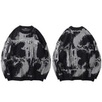 Black Embroidered Knit Sweater — fit shot