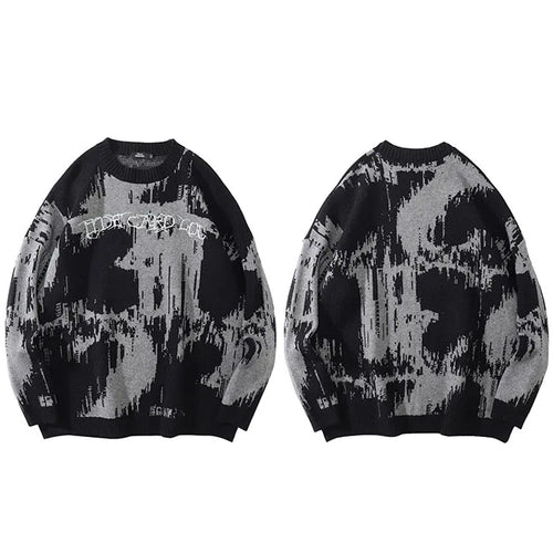 Black Embroidered Knit Sweater — fit shot