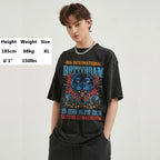 Animal Retro Black Washed T-Shirt — back view