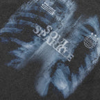 Retro Black Skeleton Washed T-Shirt — front view