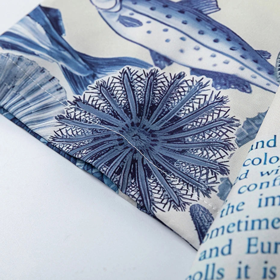 Letter Print Oversized Shirt — fabric close-up