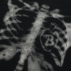 Y2K Black Skeleton Graphic Oversized T-Shirt — fit shot