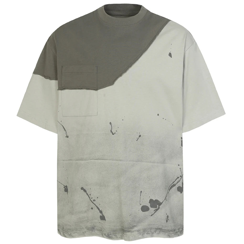 Vintage Color Block Oversized T-Shirt — styling shot