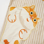 Shirts Vintage Cat Embroidered Oversized Shirt — fit shot