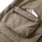 Multi Pocket Cargo Shirt & Vest Set — fabric close-up