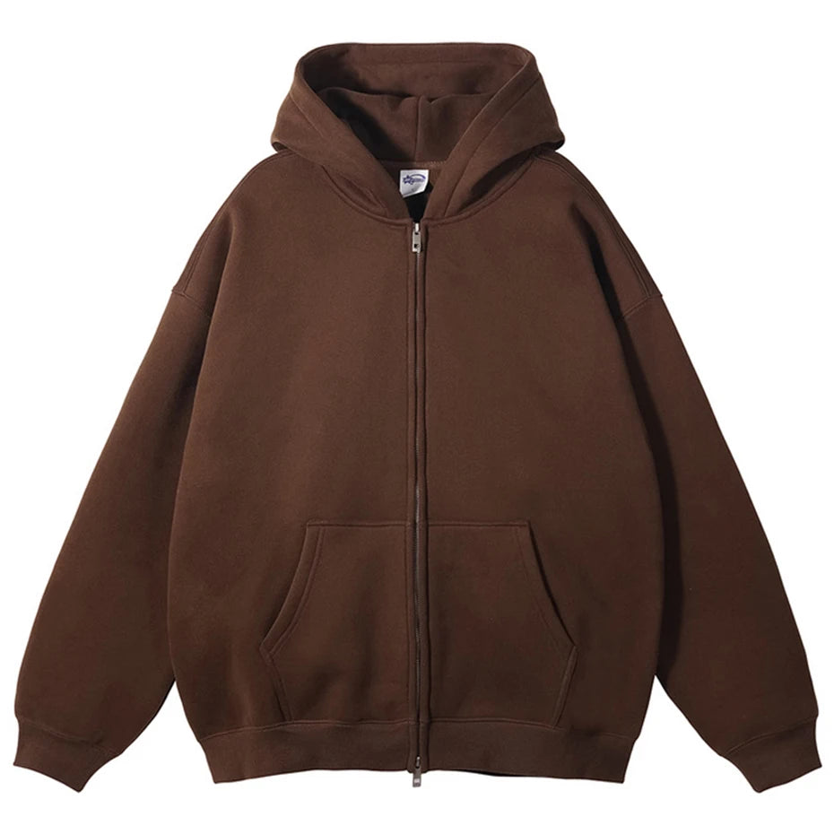 Zip Oversized Jacket — fabric close-up