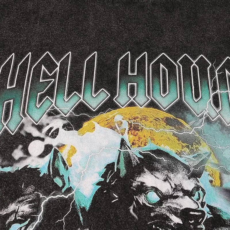 Lightning Washed T-Shirt — detail shot