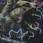 Wolf Lightning Washed T-Shirt — fabric close-up
