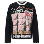 Y2K Graphic Oversized Long Sleeve Tee — styling shot