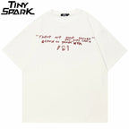 Funny White Graphic T-Shirt — front view