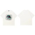 Beige Eye Graphic T-Shirt — fabric close-up