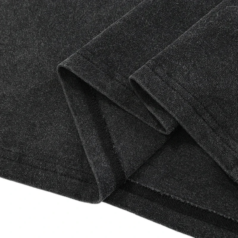 Retro Black Washed T-Shirt — detail shot