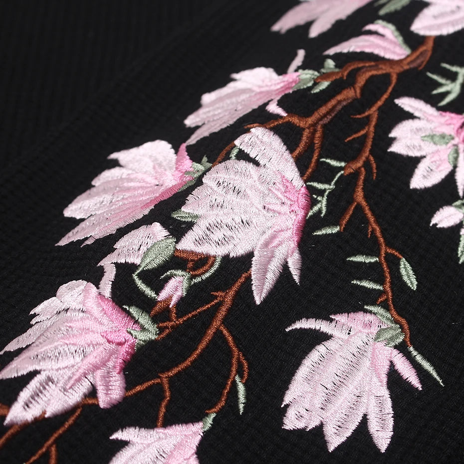 Y2K Flower Embroidered Oversized T-Shirt — fit shot