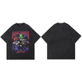 Y2K Black Washed T-Shirt — fabric close-up