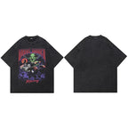 Y2K Black Washed T-Shirt — fabric close-up