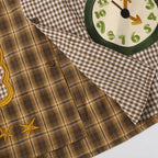 Vintage Cat Plaid Embroidered Shirt — fit shot
