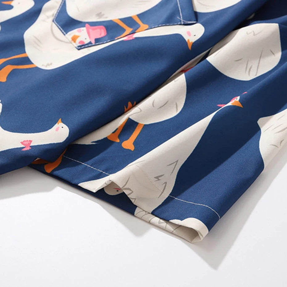 Y2K Graphic Oversized Shirt — fabric close-up