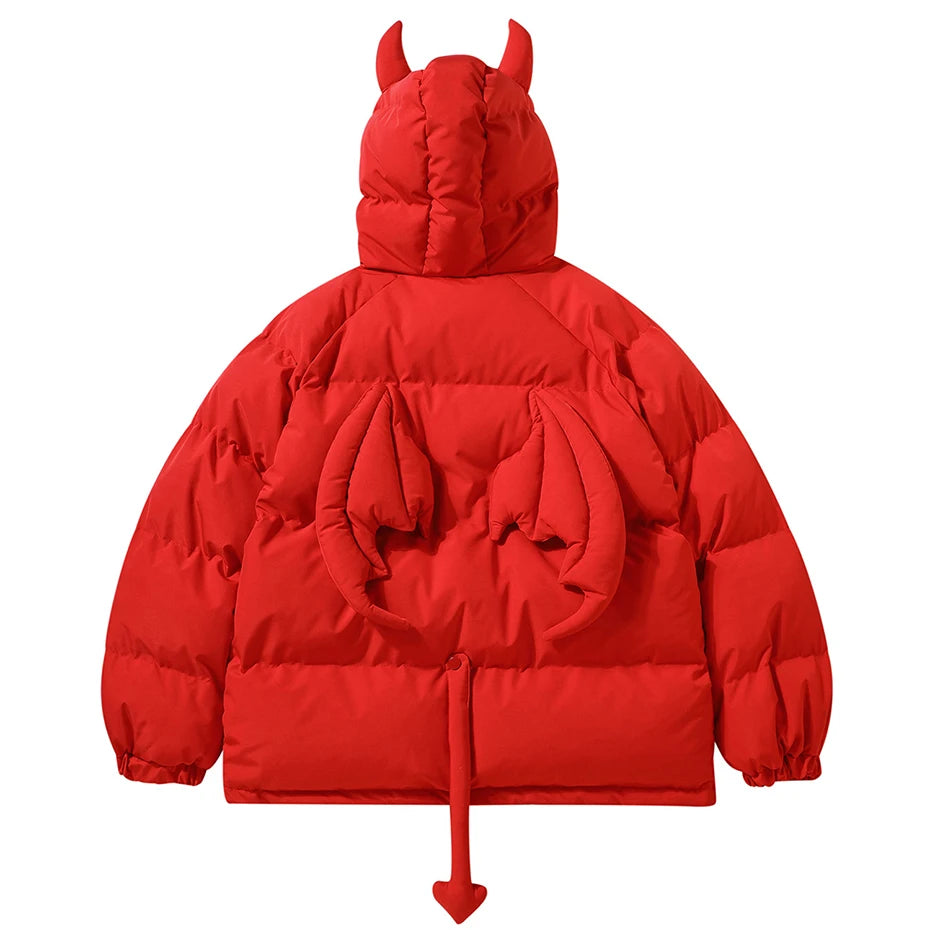 Wings Padded Oversized Puffer Jacket — front view