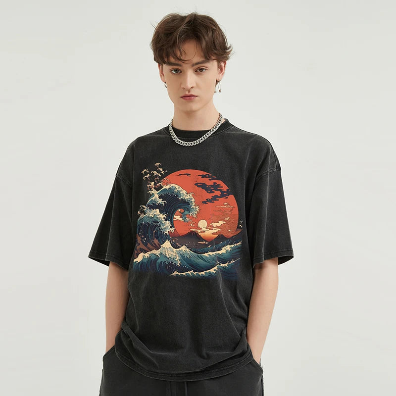 Black Sun Washed T-Shirt — styling shot
