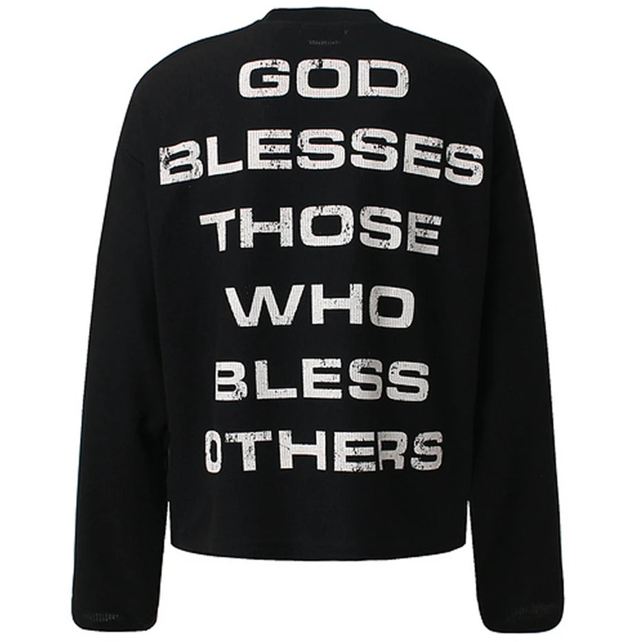 Graphic Oversized Long Sleeve Tee — front view