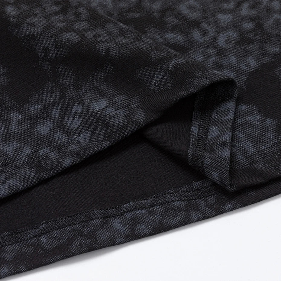 Y2K Vintage Patchwork Oversized Long Sleeve Tee — fit shot