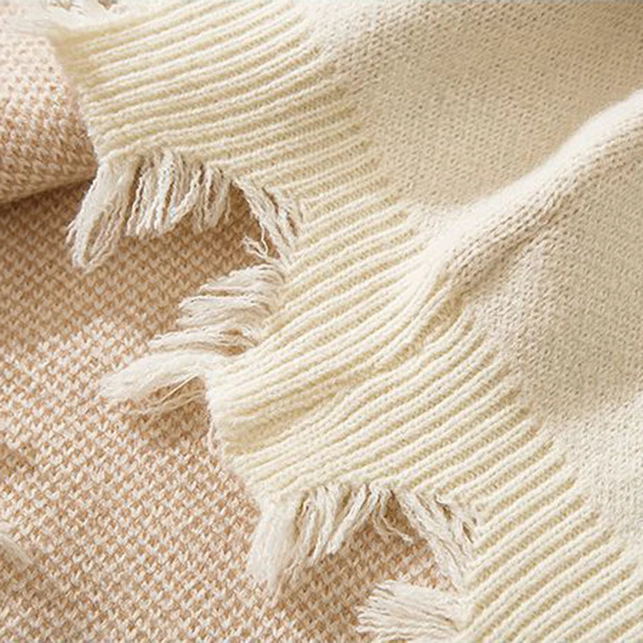 Y2K Knit Oversized Sweater — fabric close-up
