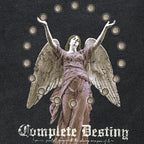 Vintage Black Angel Washed Relaxed T-Shirt — front view