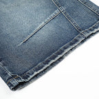 Leg Vintage Loose Denim Shorts — fabric close-up