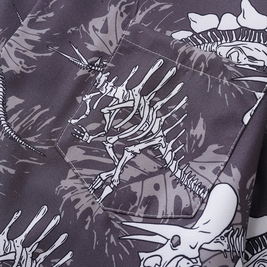 Skeleton Graphic Shirt — fabric close-up