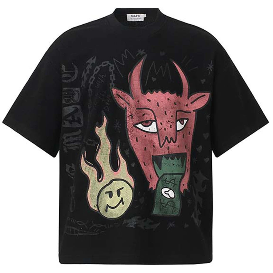 Vintage Y2K Funny Graphic Oversized T-Shirt — back view