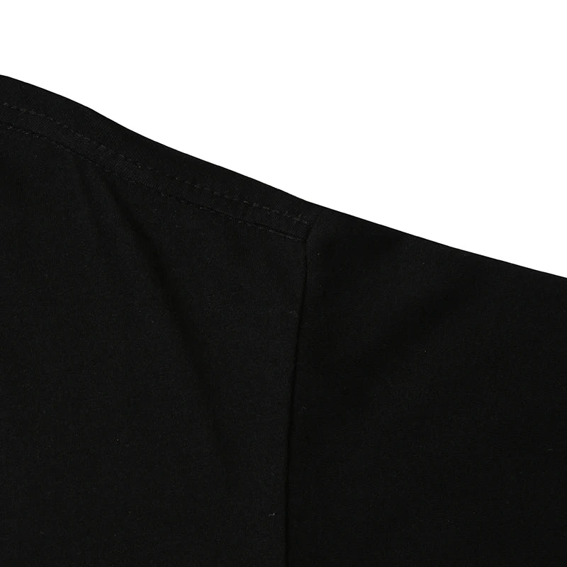 Black Eyes Graphic T-Shirt — fabric close-up