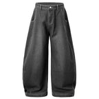 Vintage Denim Baggy Jeans — fit shot