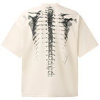 Y2K Black Skeleton Graphic Oversized T-Shirt — detail shot