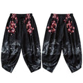 Floral Print Baggy Sweatpants — fit shot