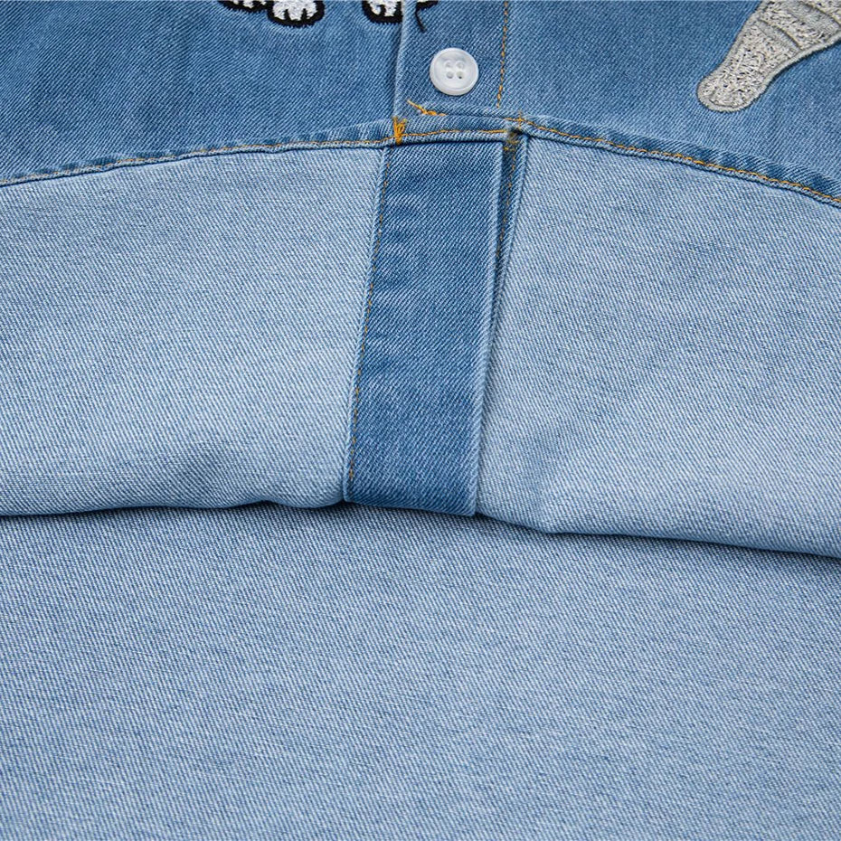 Cat Loose Shirt — fabric close-up