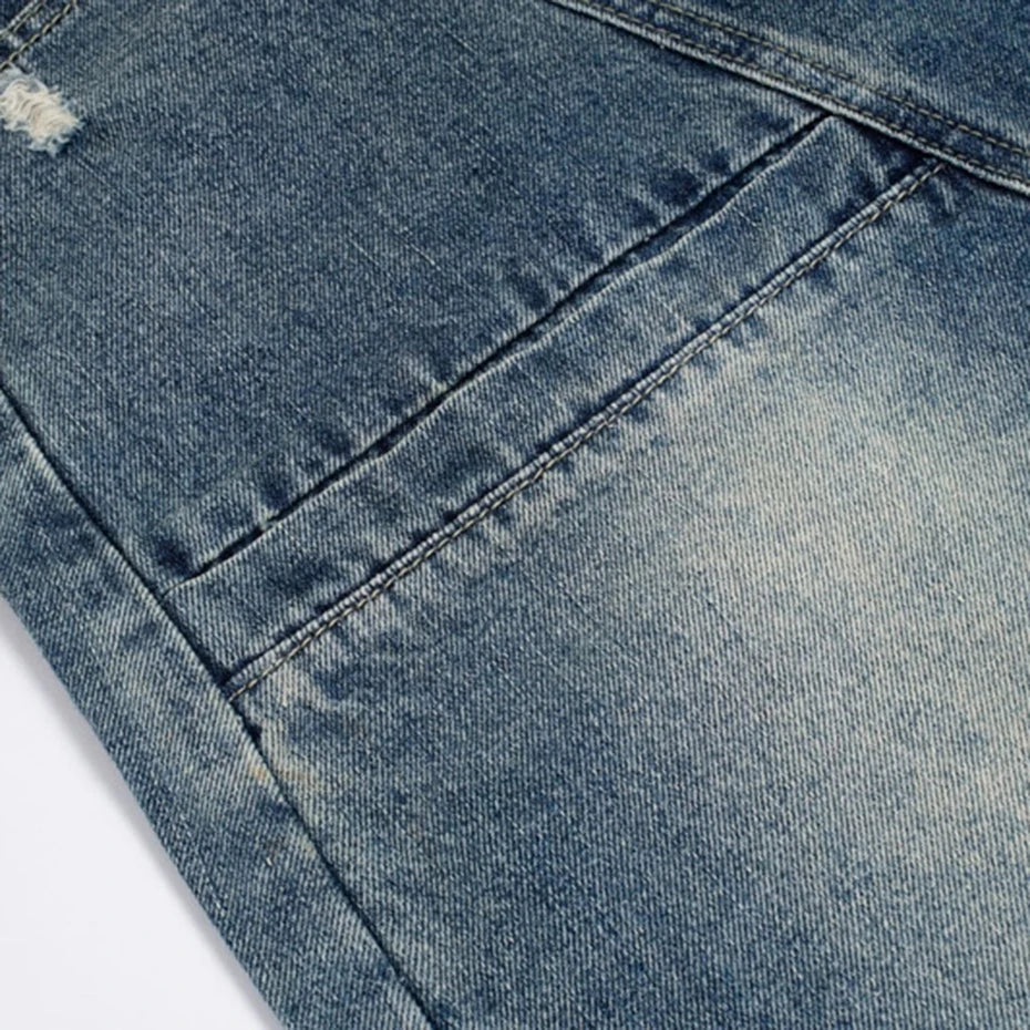 Y2K Blue Denim Wide Leg Jeans — fit shot