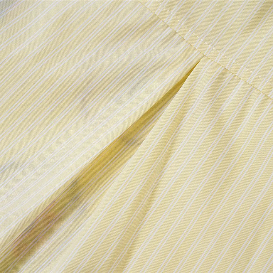 Button Cat Graphic Loose Shirt — fabric close-up