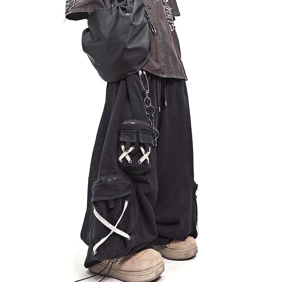 Vintage Loose Cargo Pants — front view