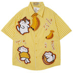 Y2K Cat Graphic Oversized Shirt — styling shot